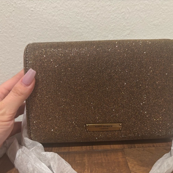 Kurt Geiger Glittering Brown Crossbody Bag - Picture 13 of 14